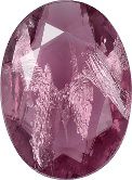 Oval Faceted Pointed Back (Doublets) Crystal Glass Stone, Violet 7 With Silver (20040-Ag-Tw), Czech Republic