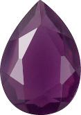 Pear Faceted Pointed Back (Doublets) Crystal Glass Stone, Violet 8 Pearl Colours (2405-St), Czech Republic