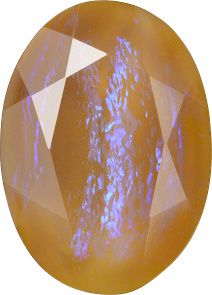 Oval Faceted Pointed Back (Doublets) Crystal Glass Stone, Violet 8 Mexico Opals (16116), Czech Republic