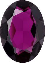 Oval Faceted Pointed Back (Doublets) Crystal Glass Stone, Violet 9 Transparent (20060-St), Czech Republic