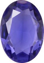 Oval Faceted Pointed Back (Doublets) Crystal Glass Stone, Violet 9 Transparent (20510-L-St), Czech Republic