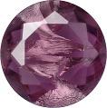 Round Faceted Pointed Back (Doublets) Crystal Glass Stone, Violet 10 With Silver (20040-Ag-Tw), Czech Republic
