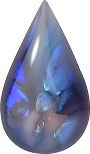 Pear Cabochons Pointed Back Crystal Glass Stone, Violet 11 Specials (01543), Czech Republic