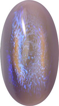 Oval Cabochons Flat Back Crystal Glass Stone, Violet 11 Mexico Opals (16216), Czech Republic