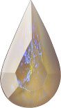 Pear Faceted Pointed Back (Doublets) Crystal Glass Stone, Violet 11 Mexico Opals (16215), Czech Republic