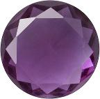 Round Faceted Pointed Back (Doublets) Crystal Glass Stone, Violet 11 Transparent (70300-L-St), Czech Republic