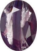 Oval Faceted Pointed Back (Doublets) Crystal Glass Stone, Violet 12 With Silver (24060-Ag-00030-Tw), Czech Republic