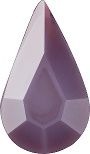 Pear Faceted Pointed Back (Doublets) Crystal Glass Stone, Violet 13 Opaque (24110), Czech Republic