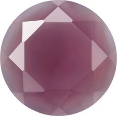 Round Faceted Pointed Back (Doublets) Crystal Glass Stone, Violet 13 Milky Colours (04030-20040-K), Czech Republic