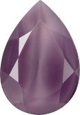 Pear Faceted Pointed Back (Doublets) Crystal Glass Stone, Violet 13 Moonshine (00399), Czech Republic
