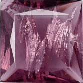 Square Faceted Pointed Back (Doublets) Crystal Glass Stone, Violet 13 With Silver (20040-Ag-Tw), Czech Republic