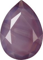 Pear Faceted Pointed Back (Doublets) Crystal Glass Stone, Violet 14 Pearl Colours (2402-St), Czech Republic