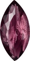 Navette Faceted Pointed Back (Doublets) Crystal Glass Stone, Violet 14 With Silver (20040-Ag-Tw), Czech Republic