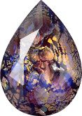 Pear Faceted Pointed Back (Doublets) Crystal Glass Stone, Violet 14 Specials (06043), Czech Republic
