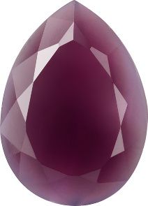 Pear Faceted Pointed Back (Doublets) Crystal Glass Stone, Violet 14 Milky Colours (04030-20040-K), Czech Republic