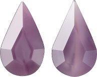 Pear Faceted Pointed Back (Doublets) Crystal Glass Stone, Violet 16 Moonshine (00375), Czech Republic