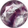 Round Faceted Pointed Back (Doublets) Crystal Glass Stone, Violet 17 With Silver (24050-Ag-00030-Tw), Czech Republic