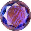 Round Faceted Pointed Back (Doublets) Crystal Glass Stone, Violet 17 Mexico Opals (Mex-19), Czech Republic