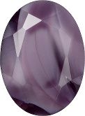 Oval Faceted Pointed Back (Doublets) Crystal Glass Stone, Violet 18 Pearl Colours (24050-00030-Tw), Czech Republic