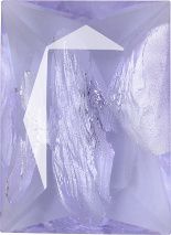 Rectangle Faceted Pointed Back (Doublets) Crystal Glass Stone, Violet 19 With Silver (20210-Ag-Tw), Czech Republic
