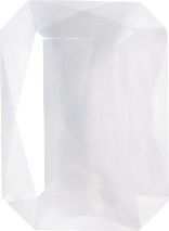 Octagon Faceted Pointed Back (Doublets) Crystal Glass Stone, White 1 Pearl Colours (0403-Vod-St), Czech Republic