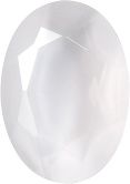 Oval Faceted Pointed Back (Doublets) Crystal Glass Stone, White 1 Pearl Colours (00403), Czech Republic