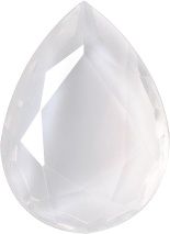 Pear Faceted Pointed Back (Doublets) Crystal Glass Stone, White 1 Pearl Colours (0403-Vod-St), Czech Republic