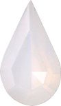 Pear Faceted Pointed Back (Doublets) Crystal Glass Stone, White 2 Milky Colours (Milky-White-Gf), Czech Republic