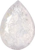 Pear Faceted Pointed Back (Doublets) Crystal Glass Stone, White 2 With Silver (05015), Czech Republic