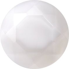 Round Faceted Pointed Back (Doublets) Crystal Glass Stone, White 2 Pearl Colours (00403), Czech Republic