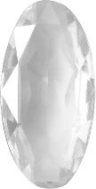 Oval Faceted Pointed Back (Doublets) Crystal Glass Stone, White 3 Transparent (00030), Czech Republic