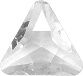 Triangle Faceted Pointed Back (Doublets) Crystal Glass Stone, White 3 Transparent (00030), Czech Republic