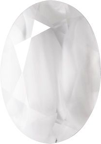 Oval Faceted Pointed Back (Doublets) Crystal Glass Stone, White 3 Pearl Colours (00030-0403-Tw), Czech Republic