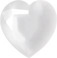 Heart Faceted Pointed Back (Doublets) Crystal Glass Stone, White 3 Pearl Colours (00403), Czech Republic
