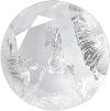 Round Faceted Pointed Back (Doublets) Crystal Glass Stone, White 3 With Silver (00030-Ag-Tw), Czech Republic