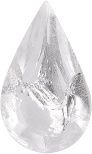 Pear Faceted Pointed Back (Doublets) Crystal Glass Stone, White 4 With Silver (00030-Ag-Tw), Czech Republic