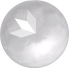 Round Faceted Flat Back Crystal Glass Stone, White 4 Transparent (00030), Czech Republic