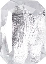 Octagon Faceted Pointed Back (Doublets) Crystal Glass Stone, White 5 With Silver (00030-Ag-Tw), Czech Republic