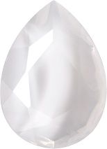 Pear Faceted Pointed Back (Doublets) Crystal Glass Stone, White 5 Pearl Colours (00403), Czech Republic