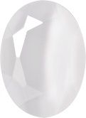 Oval Faceted Pointed Back (Doublets) Crystal Glass Stone, White 5 Pearl Colours (00403), Czech Republic