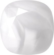 Rounded Square Faceted Pointed Back (Doublets) Crystal Glass Stone, White 5 Pearl Colours (00403), Czech Republic