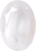 Oval Faceted Pointed Back (Doublets) Crystal Glass Stone, White 5 Pearl Colours (04030-00030-Tw), Czech Republic