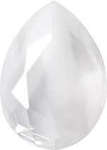 Pear Faceted Pointed Back (Doublets) Crystal Glass Stone, White 5 Pearl Colours (04030-00030-Tw), Czech Republic