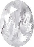 Oval Faceted Pointed Back (Doublets) Crystal Glass Stone, White 6 With Silver (00030-Ag-Tw), Czech Republic