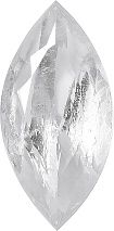 Navette Faceted Pointed Back (Doublets) Crystal Glass Stone, White 6 With Silver (00030-Ag-Tw), Czech Republic