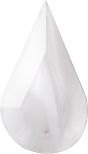 Pear Faceted Pointed Back (Doublets) Crystal Glass Stone, White 6 Pearl Colours (04030-00030-Tw-Gf), Czech Republic