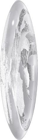 Navette Cabochons Flat Back Crystal Glass Stone, White 6 With Silver (00030-Ag-Tw), Czech Republic