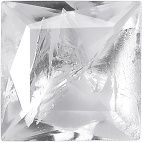 Square Faceted Pointed Back (Doublets) Crystal Glass Stone, White 6 With Silver (00030-Ag-Tw), Czech Republic