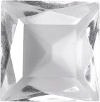 Square Faceted Pointed Back (Doublets) Crystal Glass Stone, White 7 Transparent (00030), Czech Republic