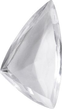 Triangle Faceted Pointed Back (Doublets) Crystal Glass Stone, White 7 Transparent (00030), Czech Republic